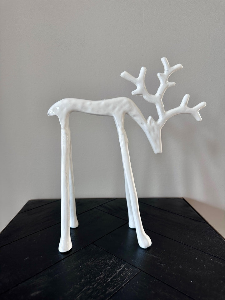 Ornament rendier DEER - Crème glans - 2 varianten