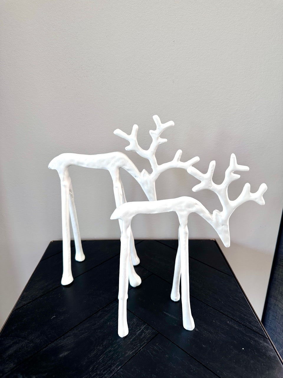 Ornament rendier DEER - Crème glans - 2 varianten