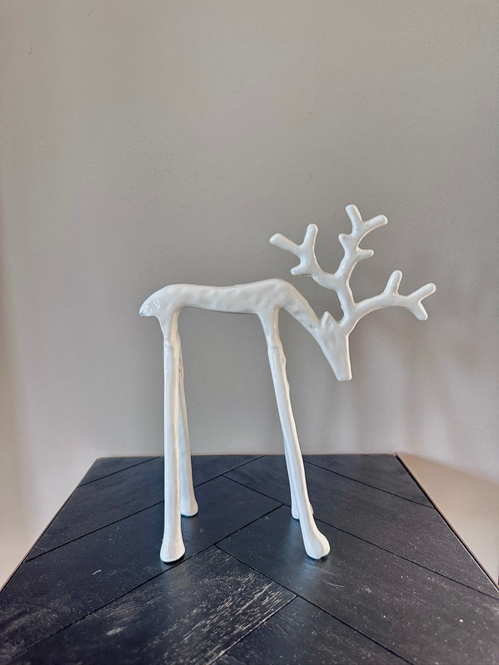 Ornament rendier DEER - Crème glans - 2 varianten
