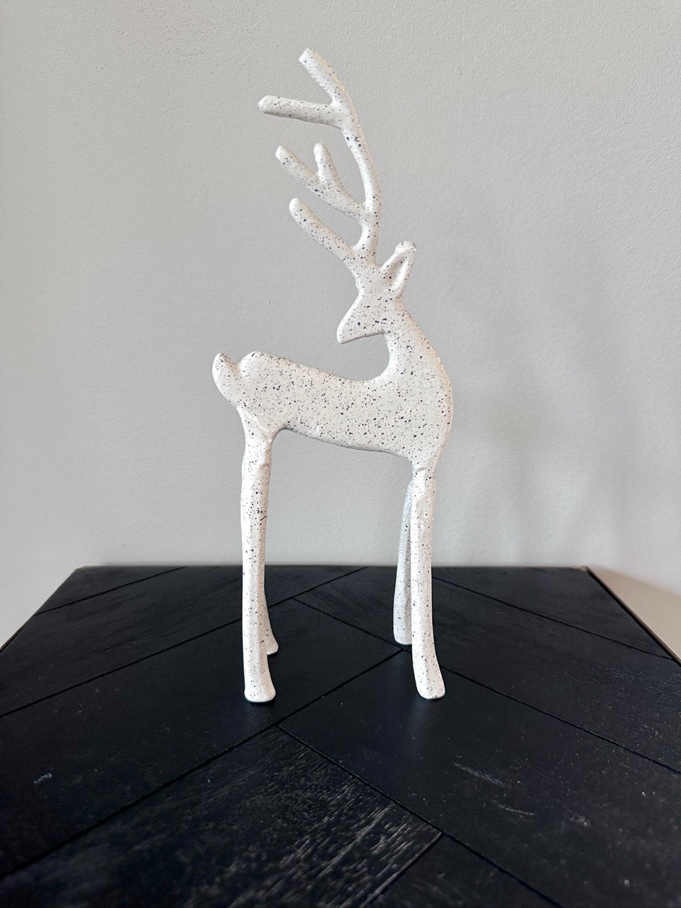 Ornament rendier DEER - Wit+grijs - 2 varianten