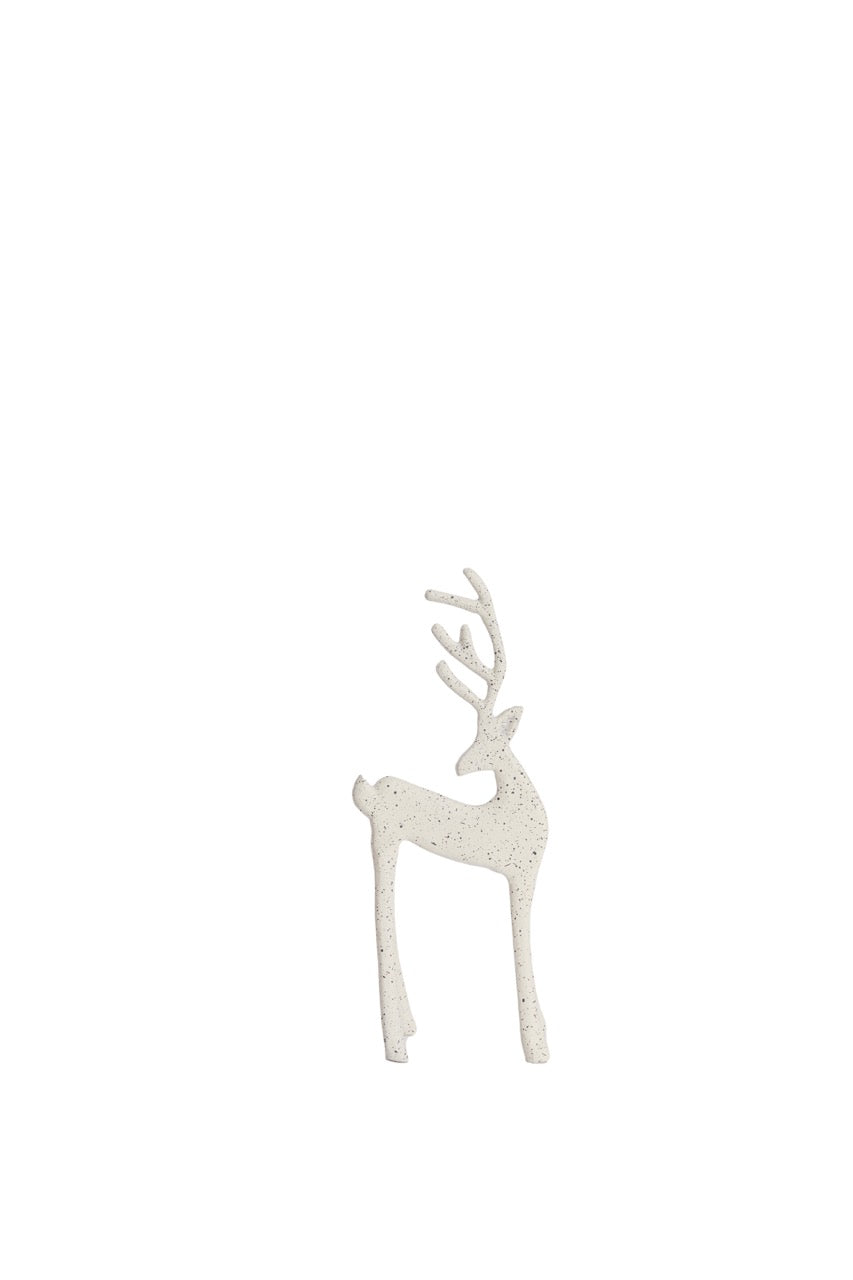 Ornament rendier DEER - Wit+grijs - 2 varianten