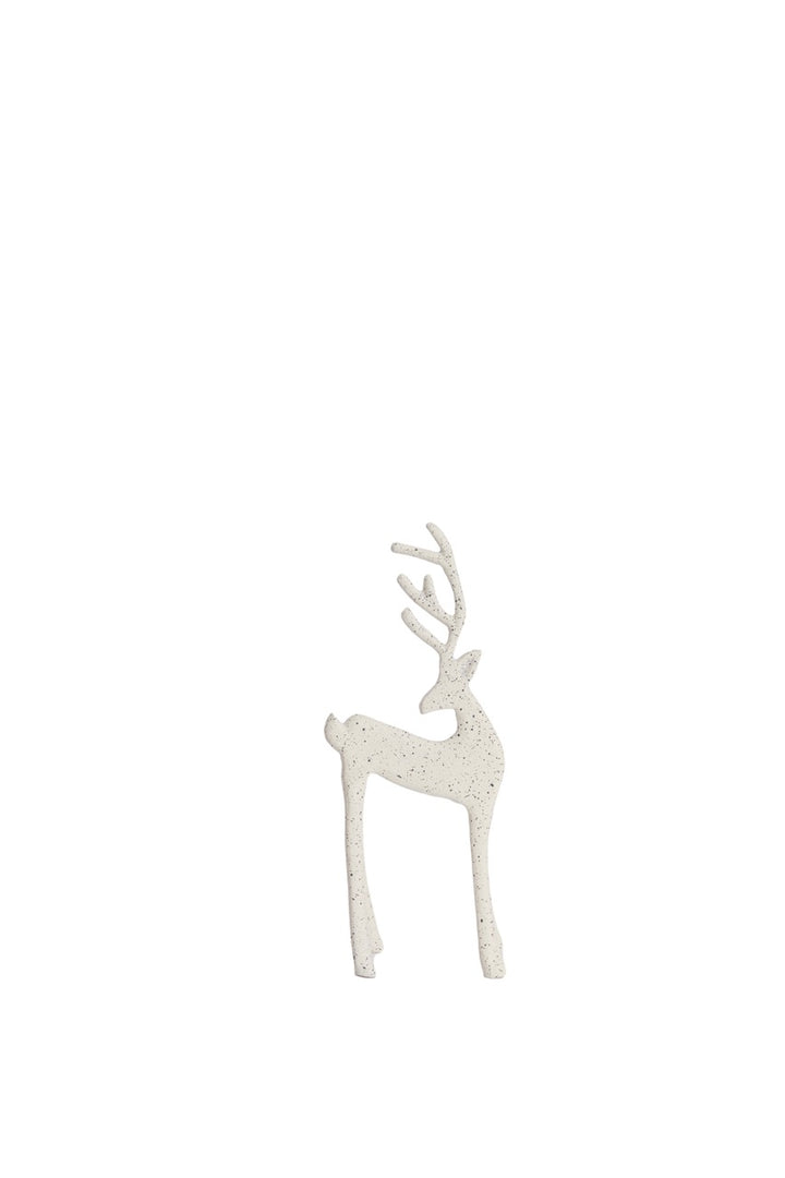 Ornament rendier DEER - Wit+grijs - 2 varianten