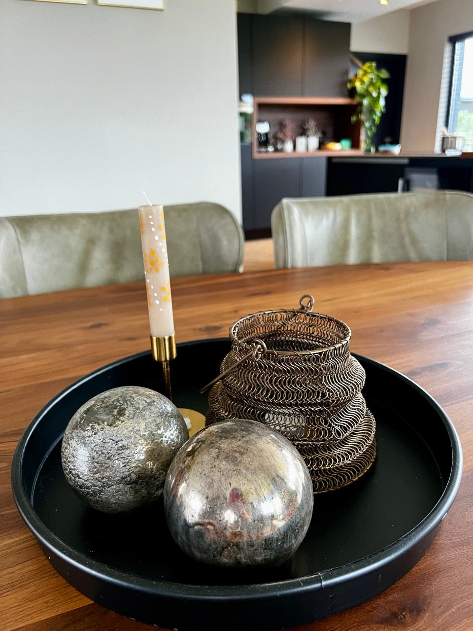 Set van 2 glazen decoratie ballen - Goud
