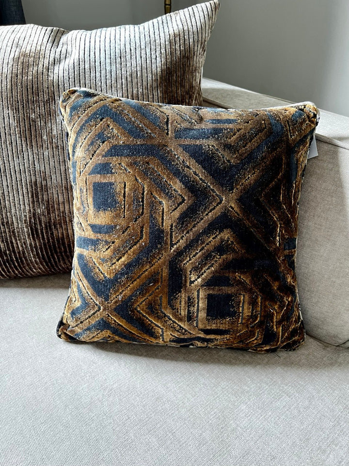 Dekokissen - Cris Gold 45x45 cm - Gold/Anthrazit