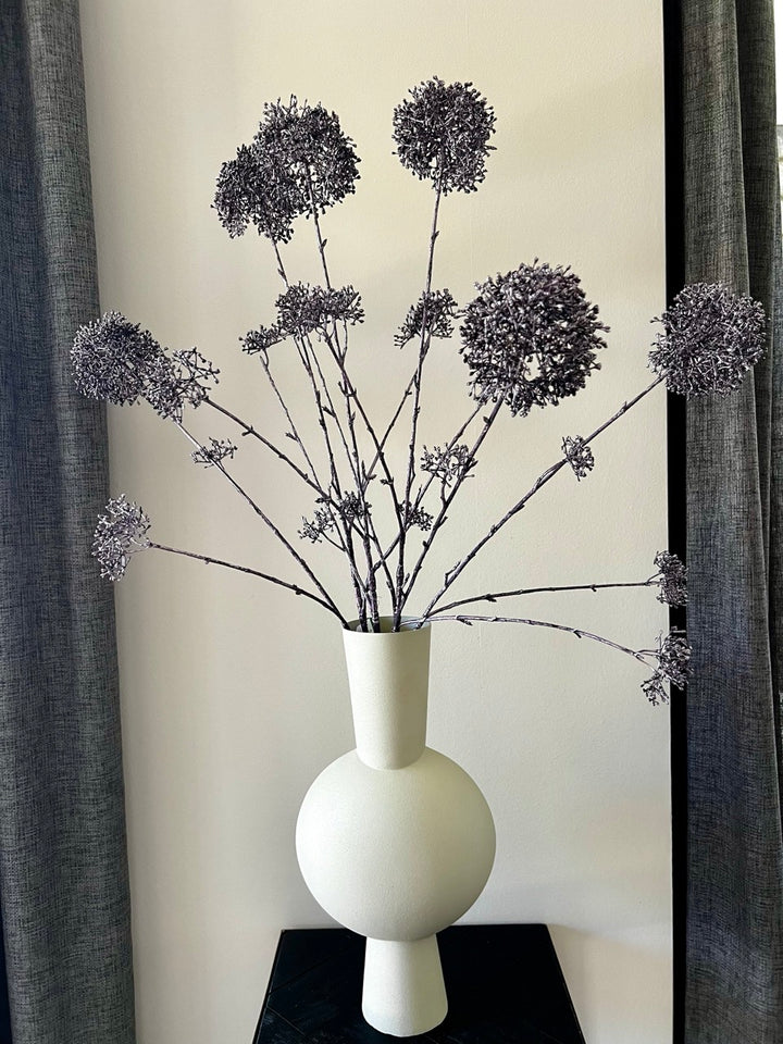 Skimmia-Zweig metallisch - 90 cm hoch - Lila