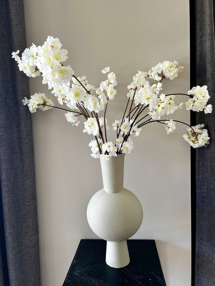 Zweig Japanische Zierkirsche (Prunus Malaga) - 84 cm hoch - Creme