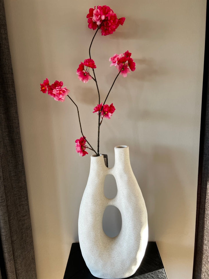 Zweig Japanische Zierkirsche (Prunus Malaga) - 84 cm hoch - Rot/Rosa