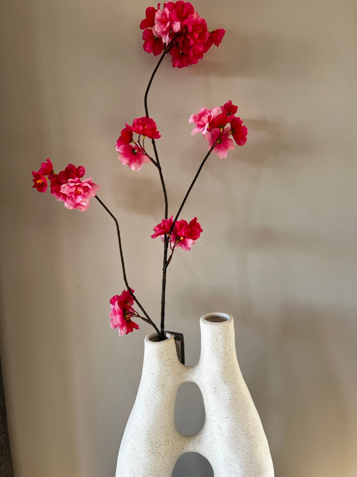 Zweig Japanische Zierkirsche (Prunus Malaga) - 84 cm hoch - Rot/Rosa