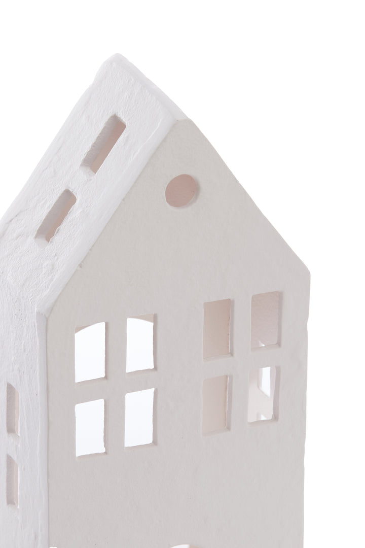 Teelichthaus - 14x9x30cm - Creme