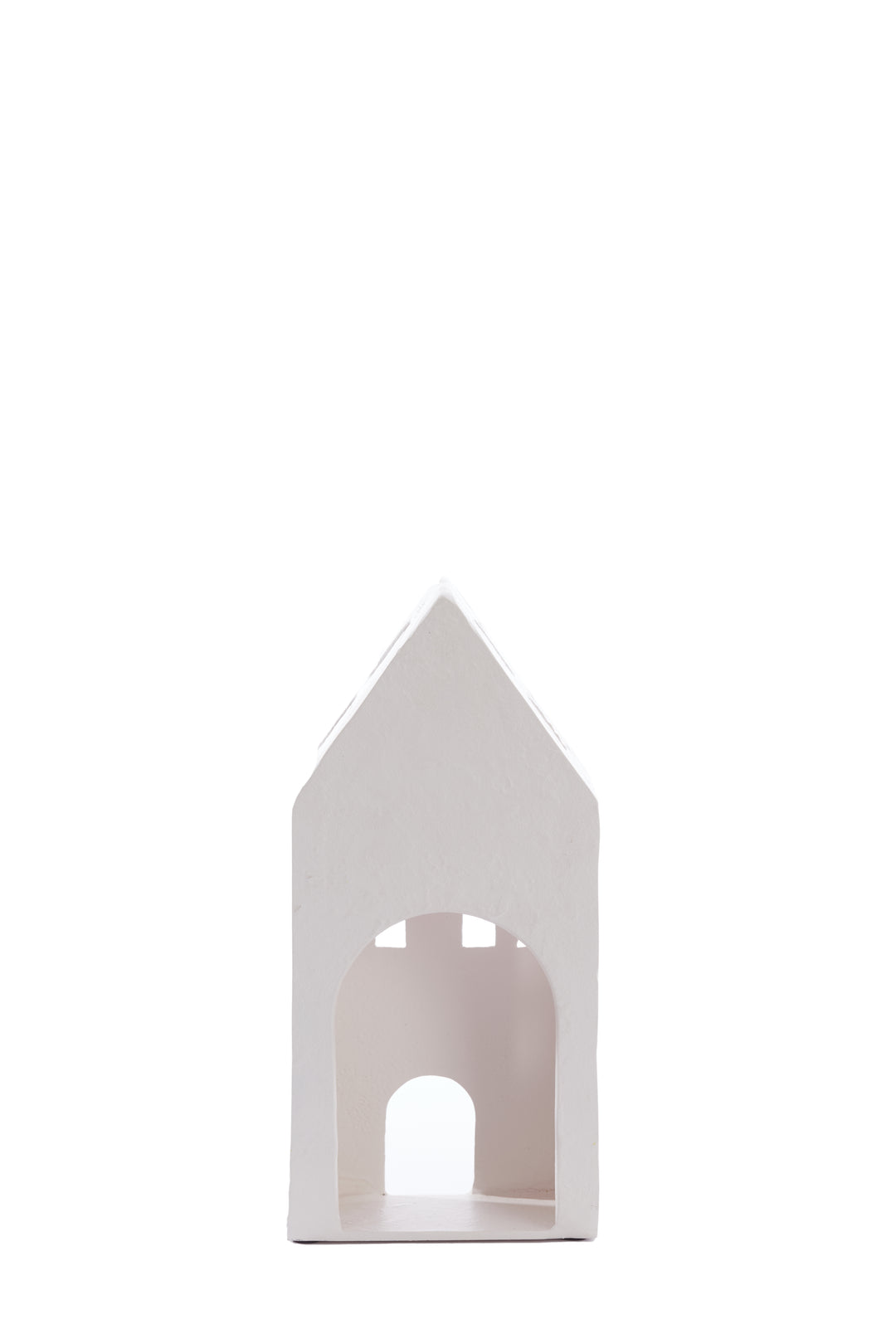 Teelichthaus - 14x9x30cm - Creme