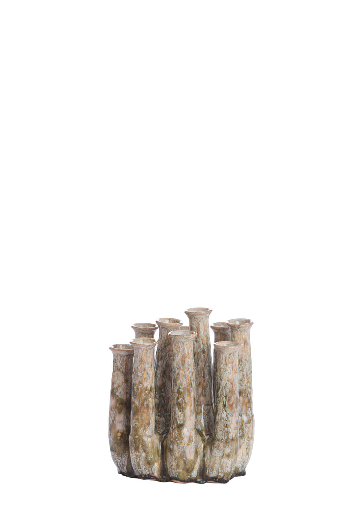 Vaas LEANJA keramiek - 20x15x24 cm - Beige