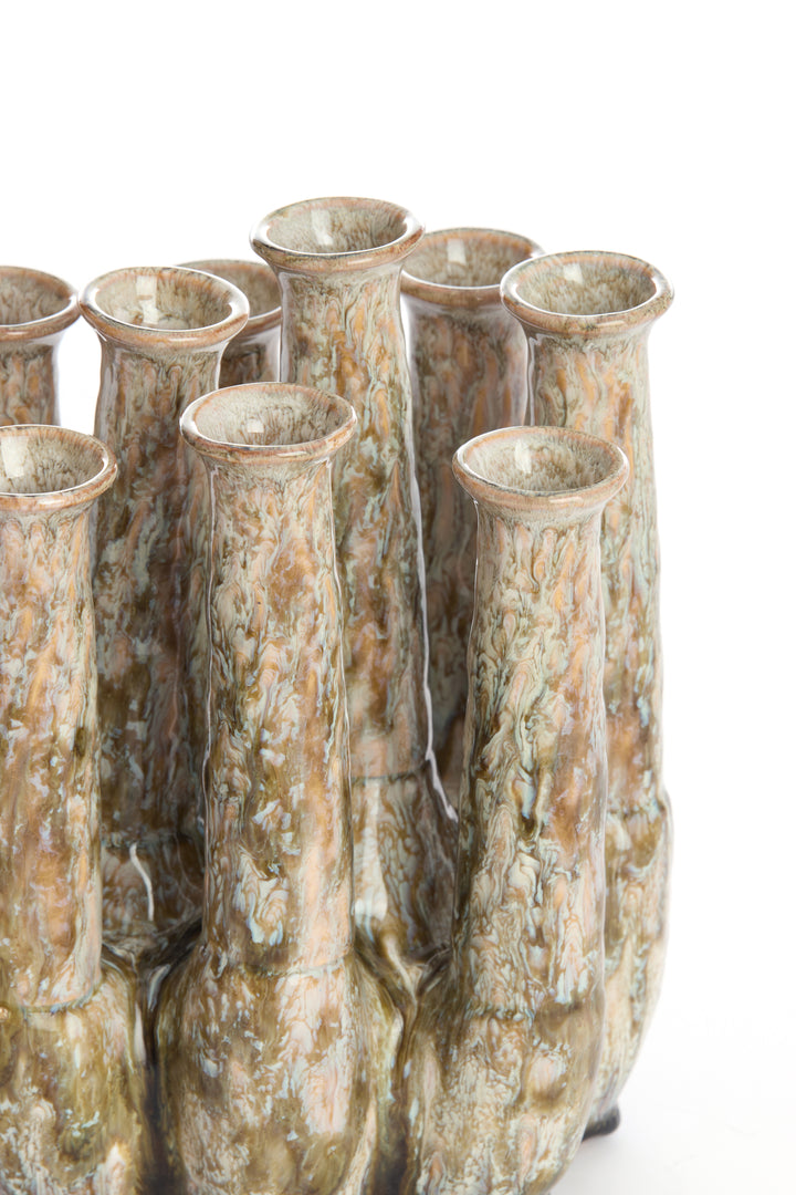 Vaas LEANJA keramiek - 20x15x24 cm - Beige