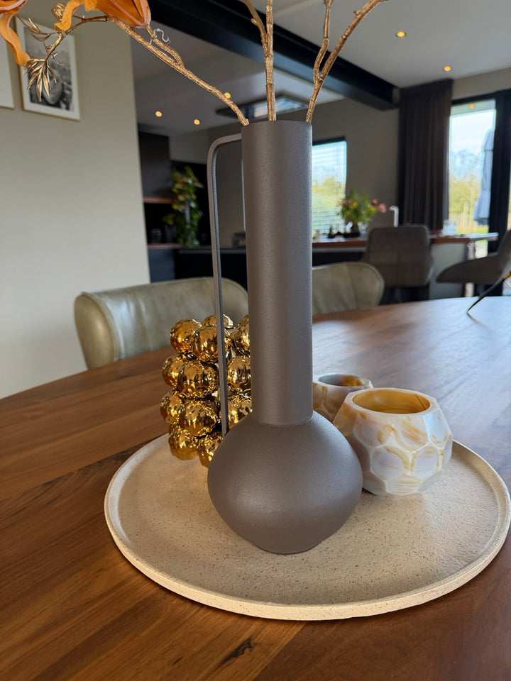 Vaas PANZANO - mat bruin - Ø12x33 cm