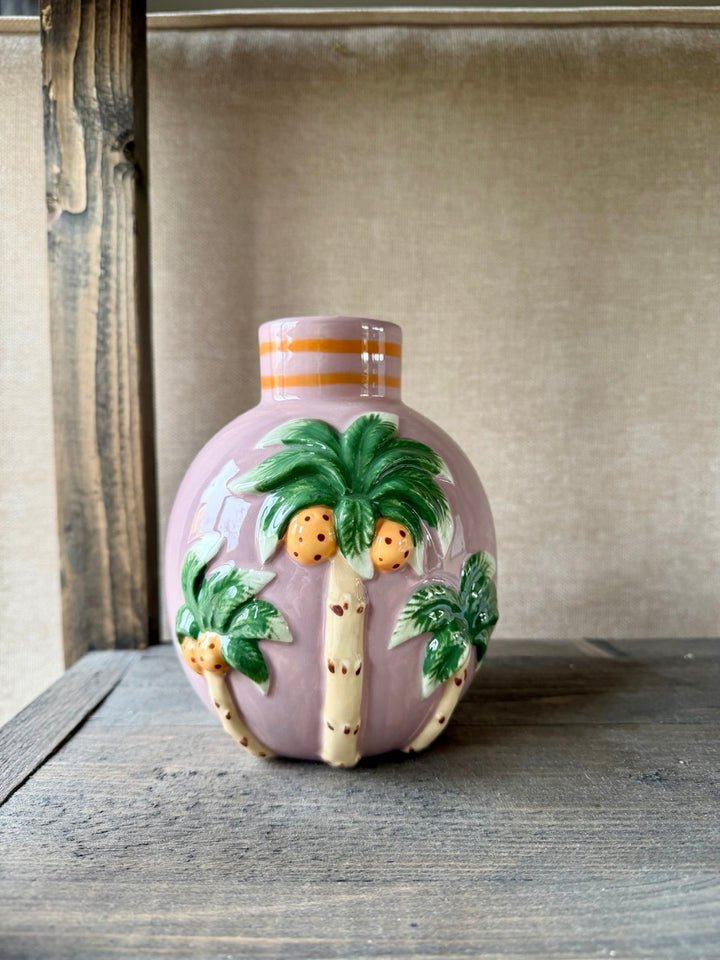 Vase Palm Bliss Rosa – Keramik – 14x13x16 cm