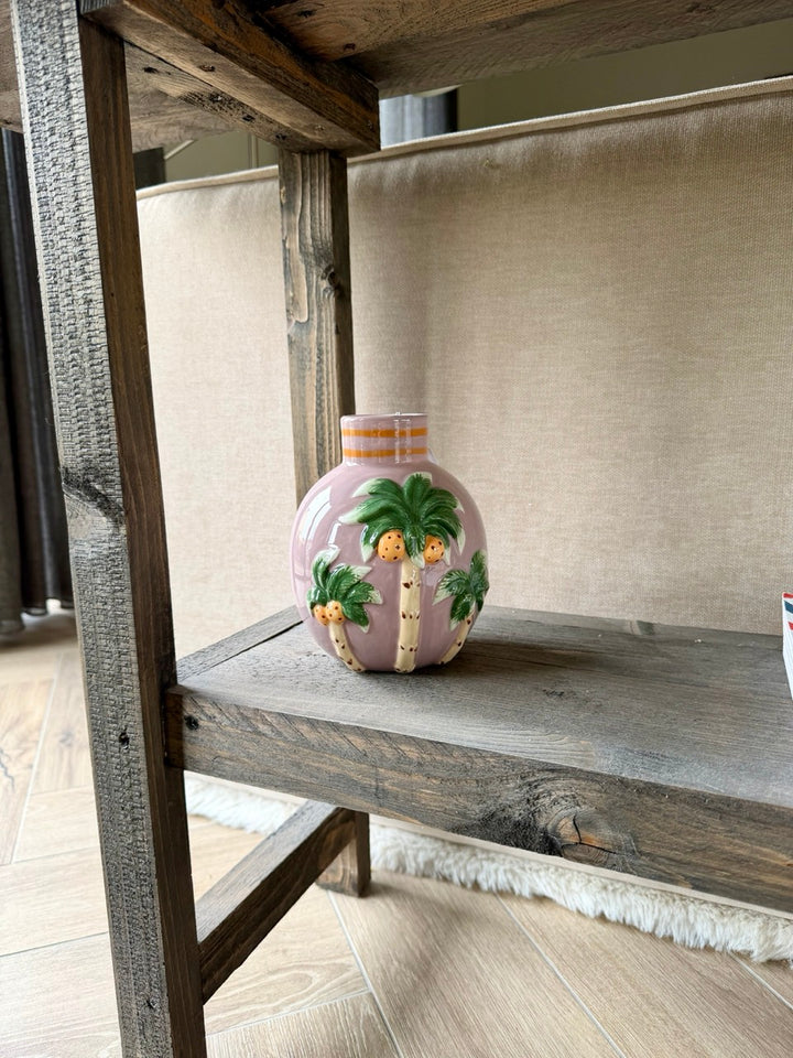 Vase Palm Bliss Rosa – Keramik – 14x13x16 cm