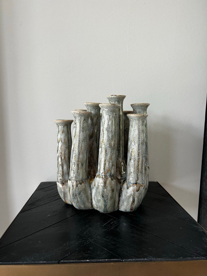 Vaas LEANJA keramiek - 20x15x24 cm - Beige