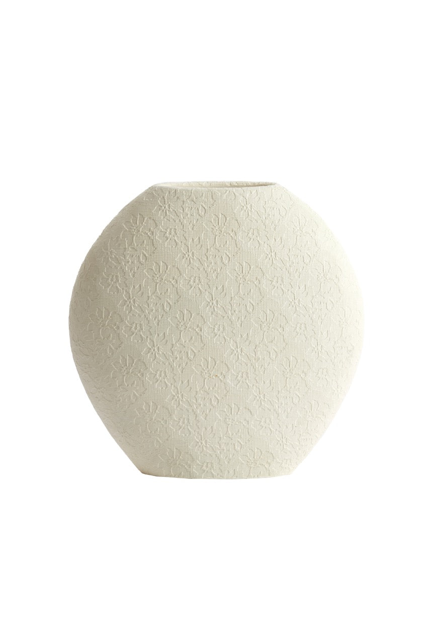 Vase RENDA - 29,5x10x30 cm - Creme