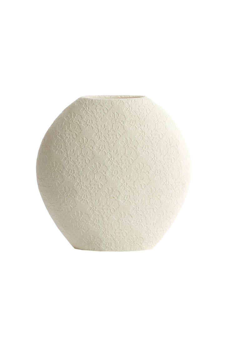 Vase RENDA - 29,5x10x30 cm - Creme