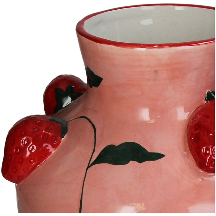 Erdbeervase - 25,3 x 30,3 cm - Mehrfarbig Rosa