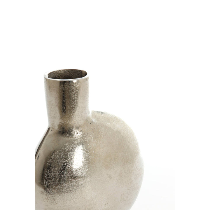 Silberne Vase aus Rohnickel - 26 cm hoch