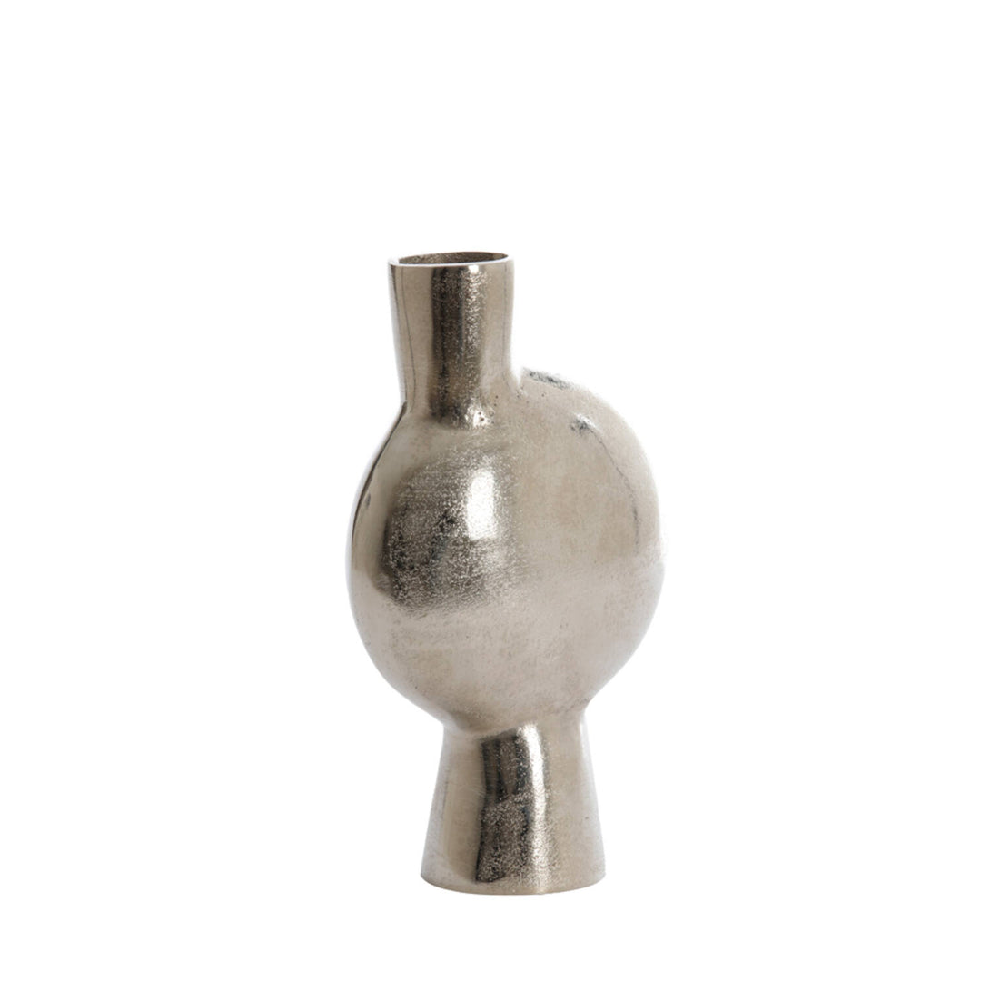 Silberne Vase aus Rohnickel - 26 cm hoch