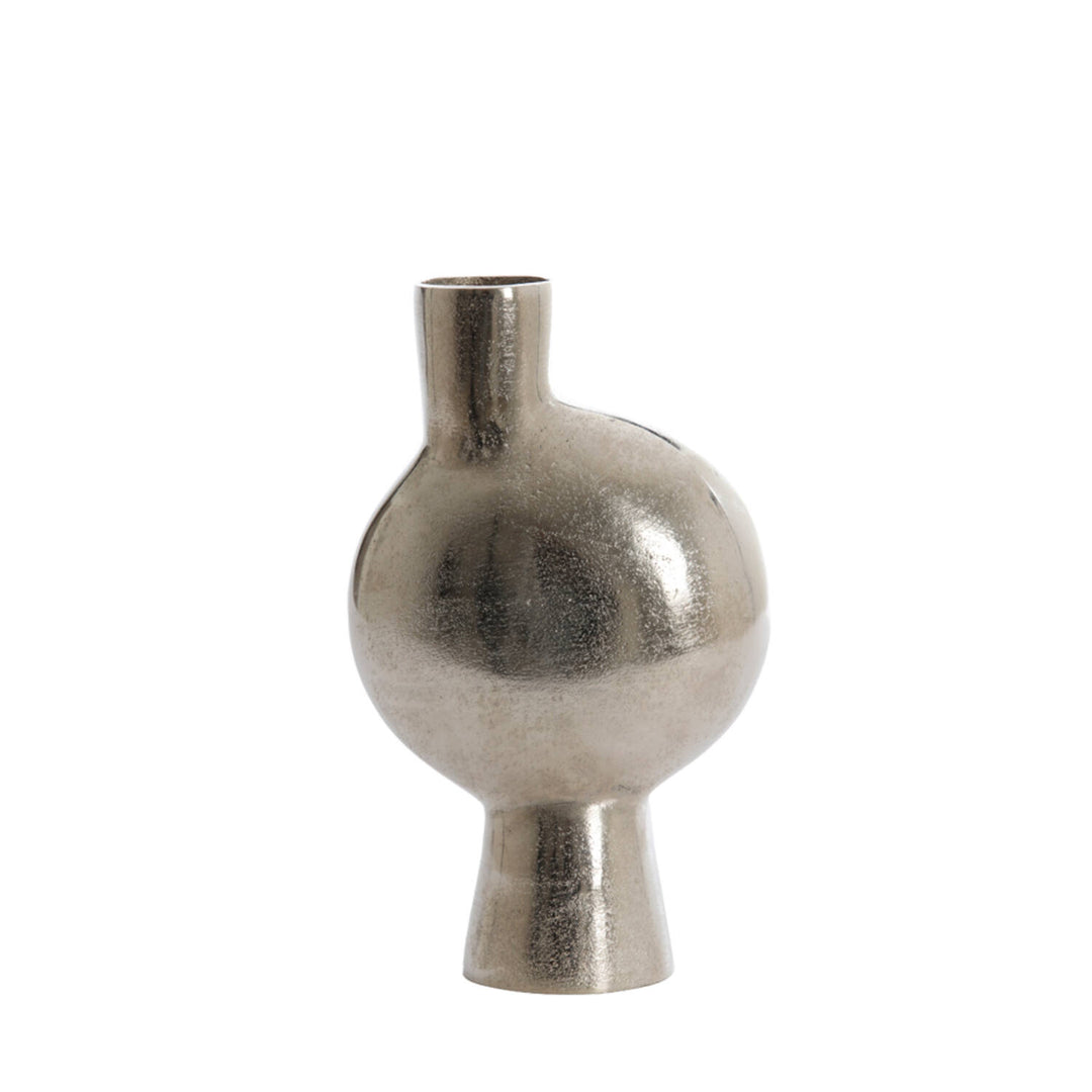 Silberne Vase aus Rohnickel - 26 cm hoch