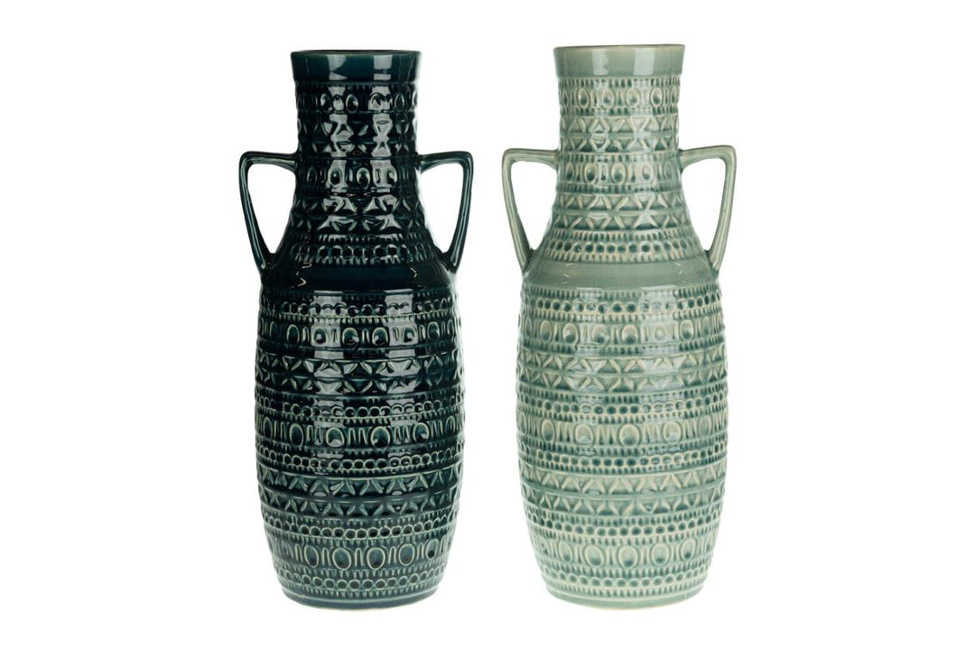 Vaas "Melkkan motief" - 43,5 cm hoog