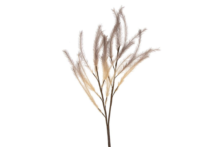kunstmatige droogbloemen pluimen zand bruin met cream kleuren en buigbare stelen 116 cm hoog