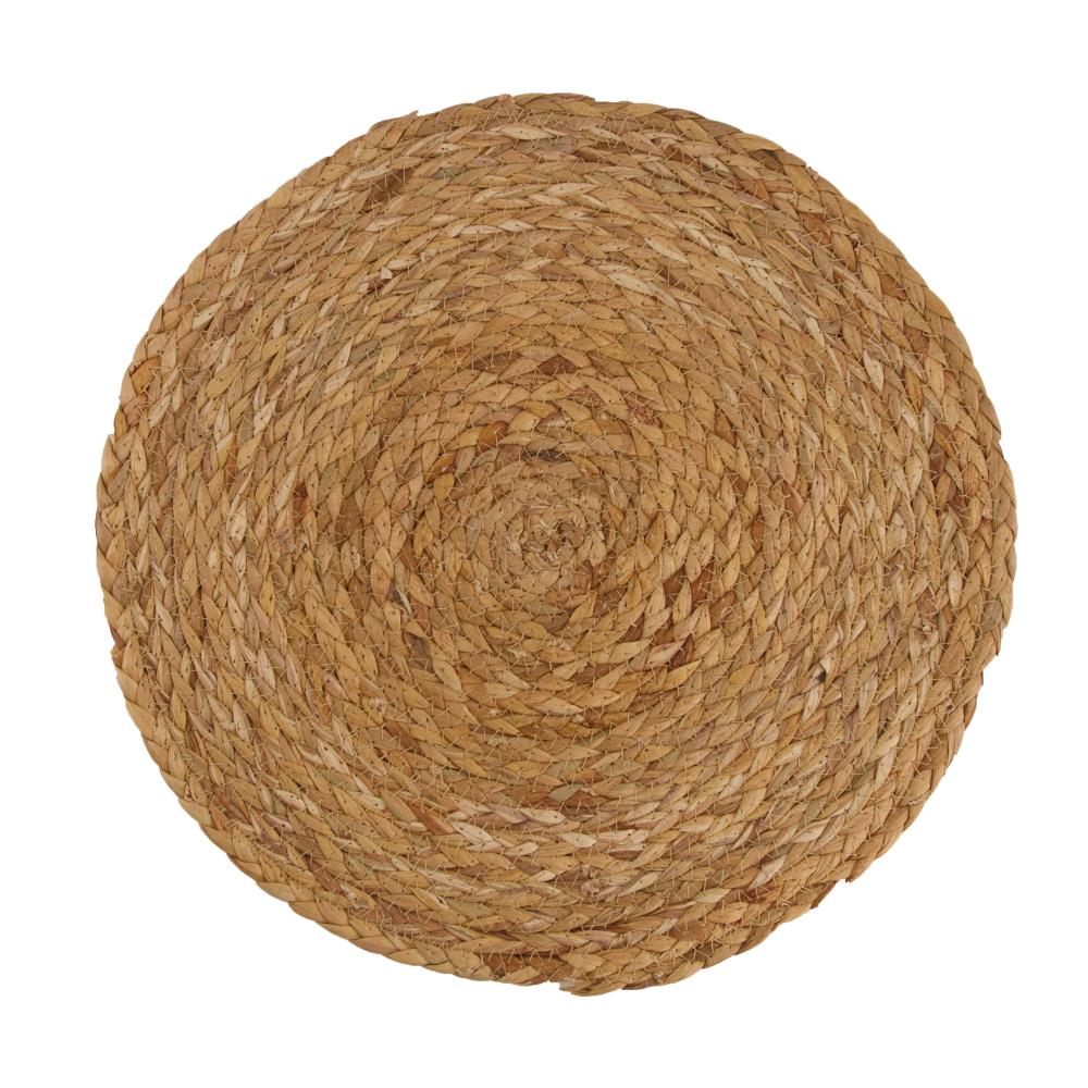 Placemat natuurlijk gras - 38 cm rond - 2 kleuren