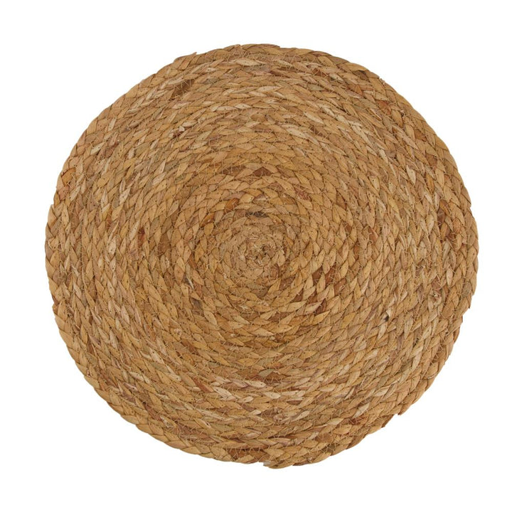 Placemat natuurlijk gras - 38 cm rond - 2 kleuren