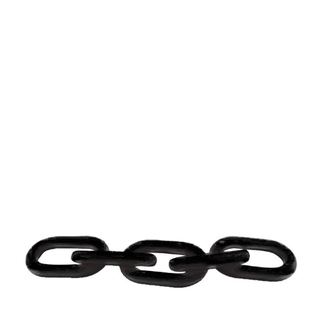 Decoratieve houten schakel ketting - zwart - 72cm lang
