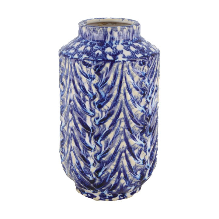Keramikvase "Delft Blau" - blau/weiß - Ø13,5x23cm