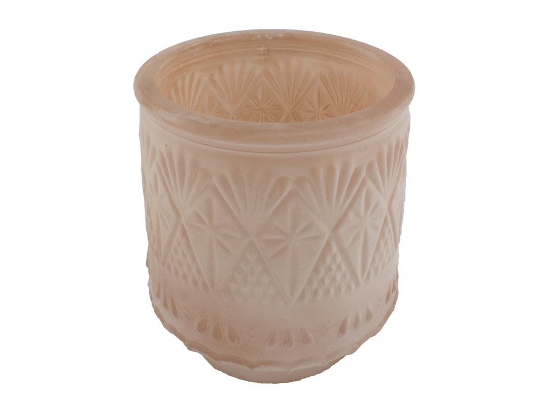 Candle orange wash zij aanzicht