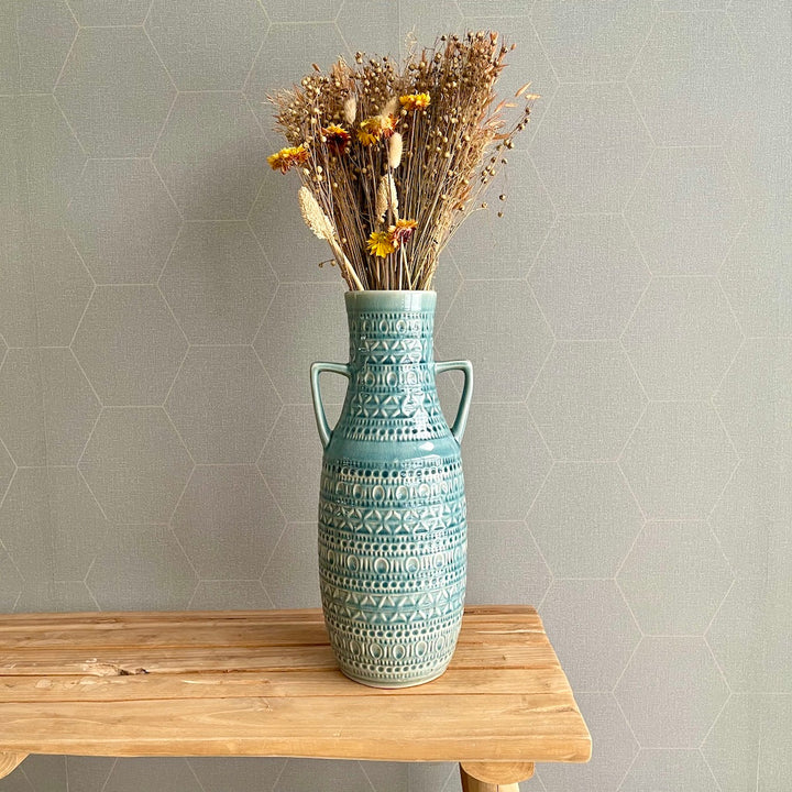 Vaas "Melkkan motief" - 43,5 cm hoog