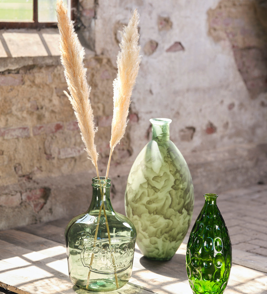 Gedroogde bloemen - volle pampas pluimen - creme 3 stuks - 115 cm