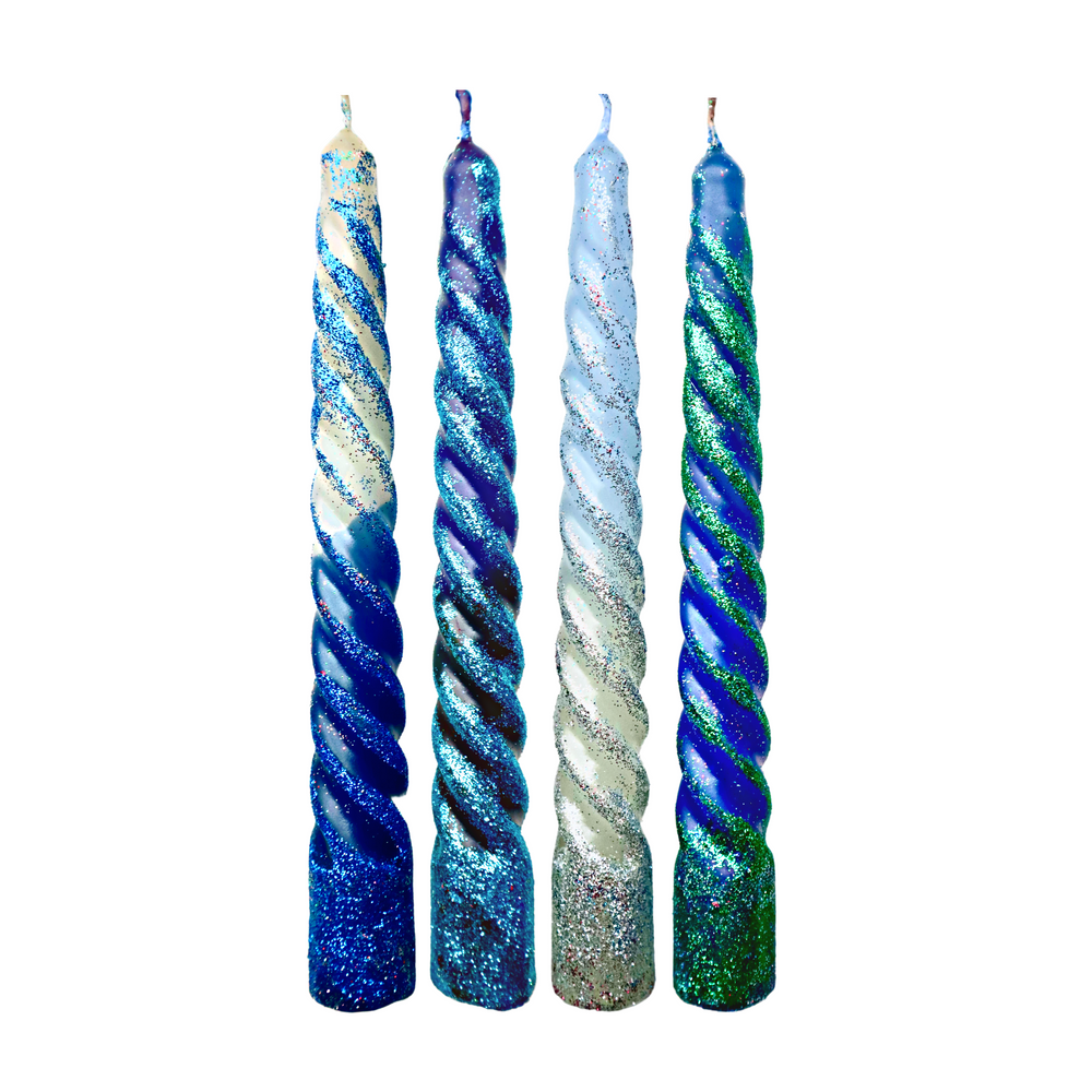 Swirl kaarsen - Glitter Nights - 4 stuks
