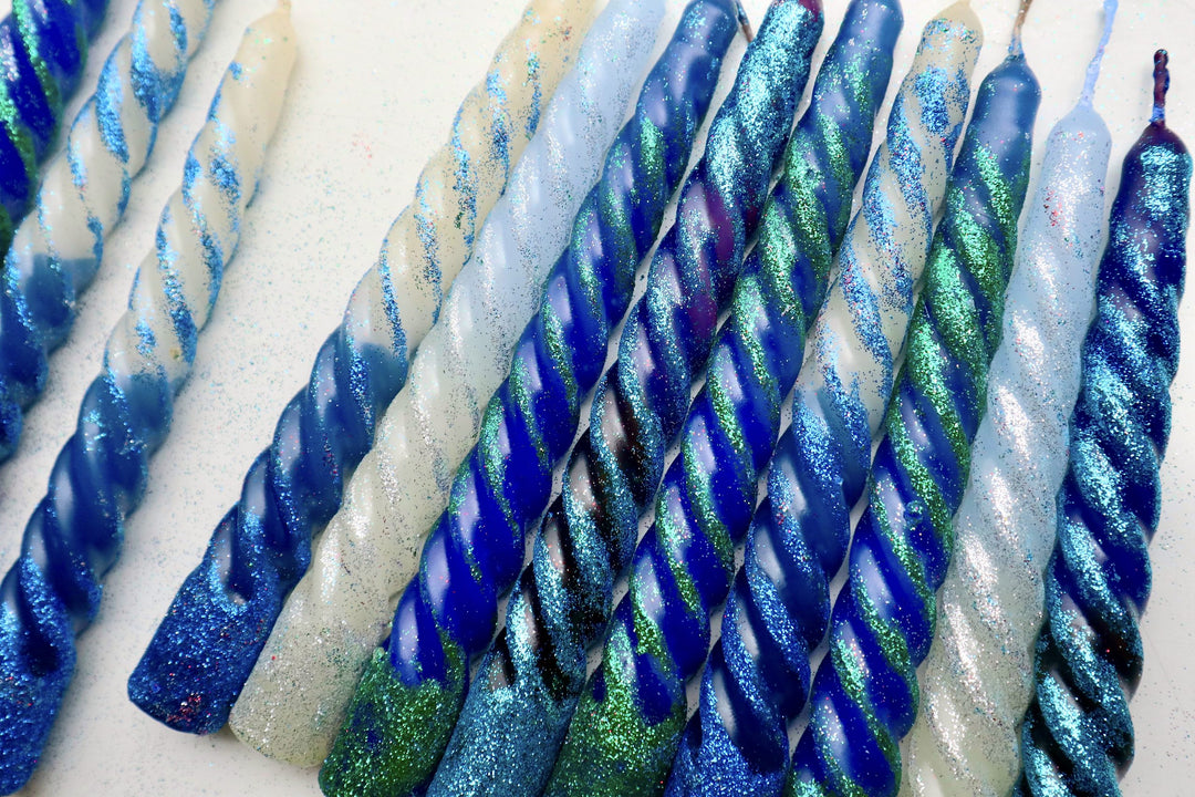 Swirl kaarsen - Glitter Nights - 4 stuks
