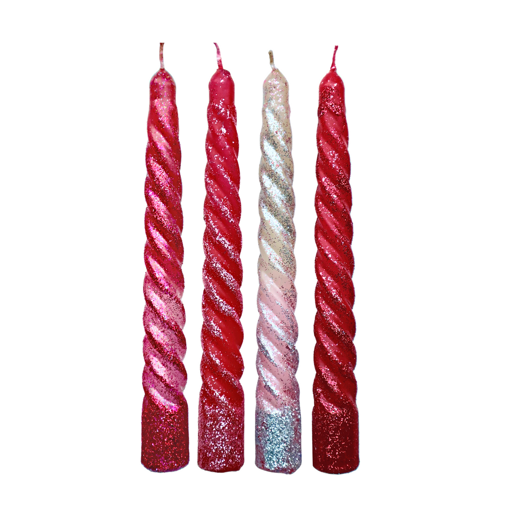 Swirl kaarsen - Merry Lights - 4 stuks