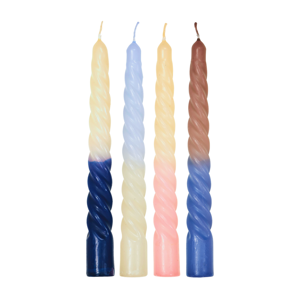 Swirl kaarsen - Nordic Nights - 4 stuks