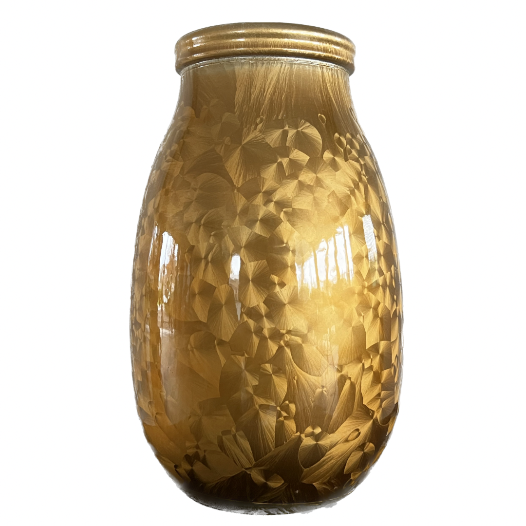 Vase 100 % Recyclingglas - Gold - Ø18x28cm