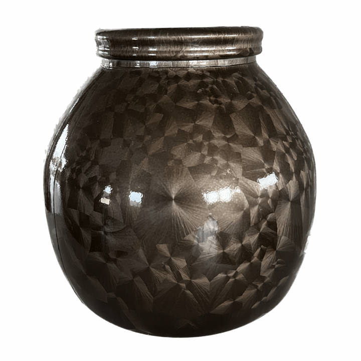 Vaas 100% gerecycled glas - Taupe - Ø21x20cm