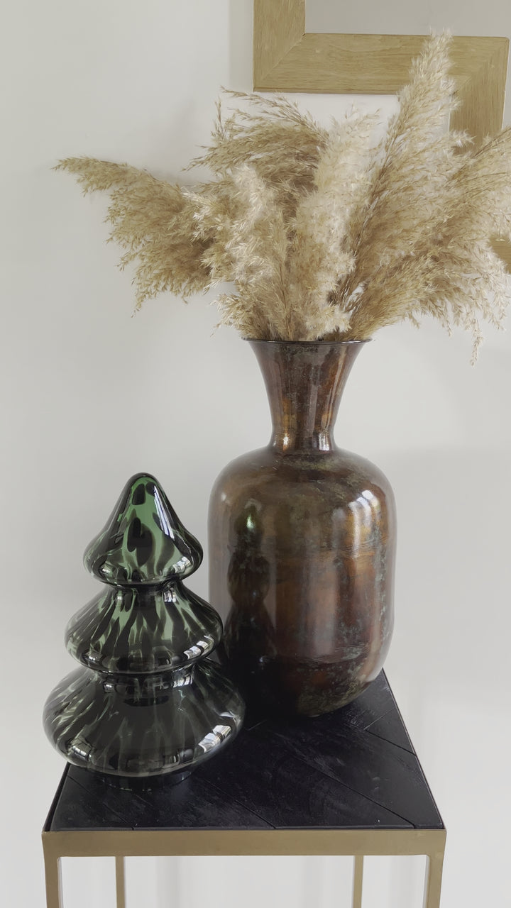 Glazen kerstboom “Green Tree” - 27 cm hoog - glas - groen