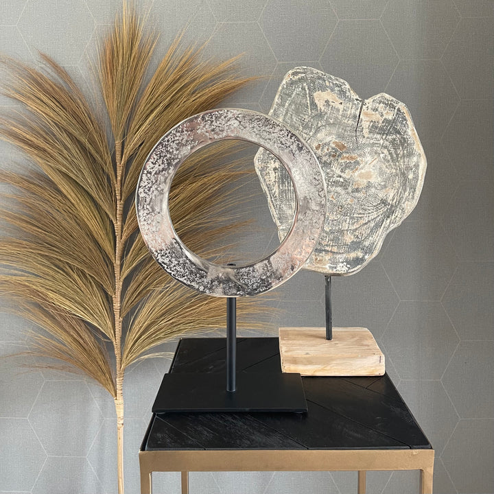 Ring Ornament - 38 cm hoog - Zilver
